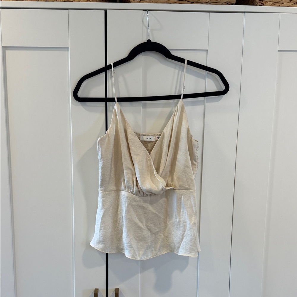 Cream Satin Top